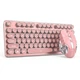 Комплект бездротовий EWEADN TK950 Wireless/Bluetooth/USB Pink/White - зображення 1