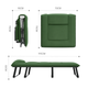 Розкладне ліжко з вбудованим матрацом LEOBRO Green 193х68х30 см, з регульованою спинкою, поліестер, зелене - зображення 5