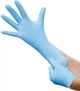 Рукавички нітрилові SafeTouch Vitals Slim Blue М без пудри текстуровані 100 шт. блакитні (1175P2-C) - зображення 4