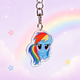Акриловый брелок Радуга Дэш, My Little Pony 4х3 см - изображение 3