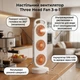 Настольный вентилятор Three Head Fan 3-в-1 аккумулятор 1200 mAh, зарядка через USB поворот каждой головки на 360° ультразвуковой распылитель с емкостью для воды Orange - изображение 1