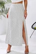 Спідниця софт у горох, колір білий, XL-XXL 257R11-5 - зображення 1
