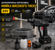 Аккумуляторная портативная мойка высокого давления 24V 5Ah 26 бар 228 л/ч шланг 5 м комплект насадок - изображение 2