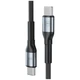 Кабель 3mk Hyper Cable N-Series USB-C to USB-C 1m 48V/5A 240W Black (5903108758659) - изображение 2