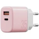 Ładowarka sieciowa Energea Bazic GoPort Velox Kit USB-C/USB-A GaN 35W z kablem Pink (8885020102574) - obraz 4