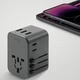 Сетевое зарядное устройство Energea Travelworld 3xUSB+2xUSB-C PD PPS QC3.0 35.5W 4в1 US/UA/EU/UK Gunmetal (TWA35-GUN) - изображение 5