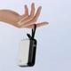 УМБ 4smarts Pocket 10000 mAh 30 W з вбудованим кабелем USB-C 15 см Silver (4252011908660) - зображення 2