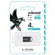 USB флеш накопичувач Wibrand 4GB Hawk Black USB 2.0 (WI2.0/HA4M1B) - зображення 2