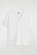 Футболка жіноча COS v-neck cotton t-shirt 1277147004 S Білий - изображение 6