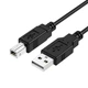 Кабель Choetech CableOne Printer Cable USB-A to USB-B 480Mbps 1m Black (AB0060-1M-BK) - зображення 1