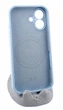 Чехол Silicone Case Magnetic для Apple iPhone 17 бампер с микрофиброй голубой - изображение 2