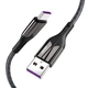 Кабель Choetech PowerSync Fast Charging Cable USB-A to USB-C 5A 1.2m Black (AC0013-BK) - зображення 1