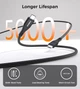 Кабель Choetech PowerSync Charging Cable USB-C to USB-C 100W 5A 1m Black (XCC-1008-BK) - зображення 4