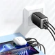 Сетевое зарядное устройство ESSAGER Ranges 67W GaN Charger 2C+1A QC4.0 FCP PD Black (ECT67W-LJB01-Z) - изображение 6