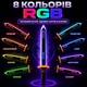 Меч іграшковий світловий акумуляторний зі звуком, парою, 8 кольорів підсвітки, USB, 44 см - зображення 3