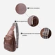 Сумка слинг через плечо женская Vintage leather-22747 Коричневая - изображение 6