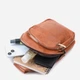 Сумка слинг через плечо женская Vintage leather-22767 Рыжяя - изображение 9