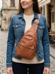 Сумка слинг через плечо женская Vintage leather-22789 Рыжяя - изображение 2