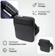 Сумка планшет через плечо мужская из натуральная кожи Vintage leather-22862 Черная - изображение 14