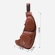 Сумка слинг через плечо мужская из натуральной кожи Vintage leather-22966 Коричневая - изображение 5