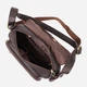 Сумка кросс-боди через плечо женская из натуральной кожи маленькая Vintage leather-22973 Коричневая - изображение 9