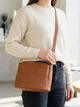 Сумка кросс боди через плечо женская из натуральная кожи Vintage leather-22975 Рыжяя - изображение 2