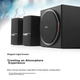 Колонки EDIFIER R303BT 2.1 деревянные Bluetooth с сабвуфером, черные - изображение 4