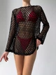 Туніка-сітка крупна в'язка з мереживним краєм Brunette Чорний One Size SP-4014-BL-Y - зображення 1