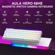 Игровая механическая клавиатура AULA HERO 68 HE Magnetic Switch с RGB подсветкой White/Purple, ENG - изображение 2