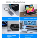 Корпус для SSD-накопителей GODO USB 4, внешний корпус для M.2, совместимость с NVMe, Thunderbolt 4/3/3.2/3.1/3.0, с вентилятором, 40 Гбит/с, подходит для ноутбуков, настольных компьютеров и смартфонов. - изображение 8