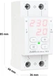 Реле напруги з контролем струму Zubr CV2-50 red 50 А, 11.5 кВА (CV2-50 red) - изображение 7