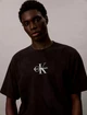 Мужская футболка Calvin Klein Relaxed Micro Monologo Crewnek Tee 4RF004G-001 XL черная (13240005) - изображение 4