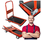 Складная платформенная тележка 150 кг для склада и магазина красная Gotel LS-3111 - изображение 5