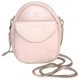 Женская кожаная мини-сумка кросс-боди из натуральной кожи через плечо, компактная, пудровая 68018 - изображение 1