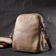 Женская кожаная сумка Vintage бежевая 14 5×18×7 см вертикальная через плечо на два отделения 56057 - изображение 8