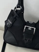 Женская сумка Сумка Prada Moon Re-Nylon mini bag 490211 черная - изображение 8