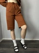 Женские спортивные шорты-бермуды Human Modna KAZKA MKSH2439-2 - 50/52, Теракотовий - изображение 2