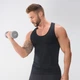 Чоловіча компресійна майка TaudFit із ефектом утяжки, чорна, розмір S-M - зображення 4