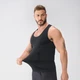 Чоловіча компресійна майка TaudFit із ефектом утяжки, чорна, розмір S-M - зображення 5