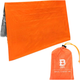 Термофольга брезент 206х130 см для выживания и активного отдыха Badger Outdoor оранжевый - изображение 1