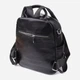Сумка-рюкзак женская из натуральной кожи 8 л вмещает формат А4 Vintage leather-23055 Черный - изображение 3