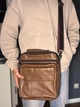 Сумка планшет через плечо мужская из натуральная кожи Vintage leather-23025 Светло-коричневая - изображение 11