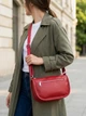Сумка кросс боди через плечо женская из натуральная кожи Vintage leather-23000 Красная - изображение 2
