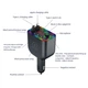 FM-модулятор WUW C237 25W Bluetooth с LED-дисплеем черный - изображение 5