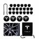 Набор колпачков на болты гайки колпачки на колеса 21 мм для Тесла Tesla +мешочек для хранения болтов колпачков - изображение 2