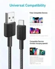 Кабель Anker 322 USB-A - USB-C, 0.9 м, Black (A81H5G11) - изображение 4