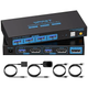 KVM-перемикач VPFET 2x1 Displayport 8K USB 3.0 для 2 ПК 1 монітор 4 USB пристрою чорний - изображение 1