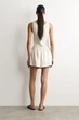 Жіночі шорти COS Contrast-Piped Satin Track Shorts Ivory / Burgundy 36 (1329741001) - изображение 4