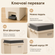 Відро для сміття Abei з педаллю пластиковий з кришкою, 15 л, Бежевий (117-WHITE) - зображення 4