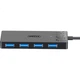 USB-концентратор UNITEK USB 3.0, 4-портовий, роз'єм Type-C, для комп'ютера, клавіатури та миші, кабель 1.2 м - зображення 1